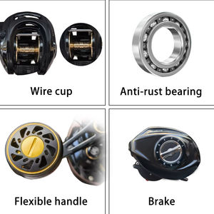 جديد تعزيز الجسم عالية الجودة المطاط مقبض المقابض 17 + 1BB-1 والعتاد نسبة الصب بكرة - Product Image 4