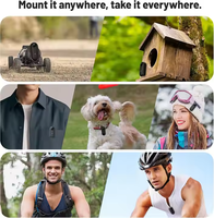Caméra d'action 4K de taille minuscule avec pince à ressort Support de casque de vlogging portable pour cyclisme moto autres activités sportives
