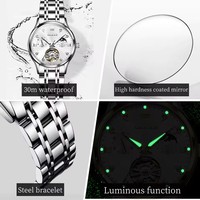 Offre Spéciale OLEVS 6608 mode montres Tourbillon Style automatique mécanique montre pour femmes étanche lumineux dame horloge 2025