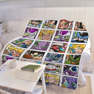 Plaid en flanelle personnalisé OEM en gros avec logo <span class=keywords><strong>Manga</strong></span>, plaid douillet en microfibre toutes saisons pour canapé, faible MOQ - Product Image 2