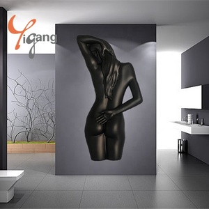 Artesanía de resina de diseño personalizado Sexy mujer hermosa desnuda modelo 3D escultura artística de fibra de vidrio para la pared del dormitorio de la sala de estar - Product Image 1