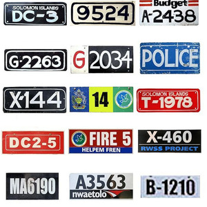 Placas de matrícula de las Islas Salomón, sublimación en blanco en relieve personalizada, placas de matrícula de aluminio para coche - Product Image 4