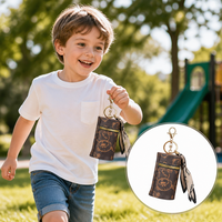 Mini pochette porte-clés cylindrique à imprimé ours avec écharpe pour filles, cadeau