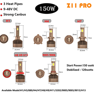 E9 NUEVO 180 Watts Triple Heat Pipes <span class=keywords><strong>Z7</strong></span> H7 48V LED Faro Auto Front Light xenon hid kit para Toyota <span class=keywords><strong>BMW</strong></span> Citroen light - Product Image 6