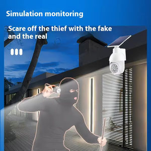 Outdoor Waterproof IP65 LED Camera-Like Design Motion Detector <b>Lamp</b> Simulation Monitor Wireless <b>Solar</b> Wall Light for Garden Yard - Product Image 3