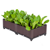 Balcon Jardinière Légumes Boîte Légumes Pot De Fleurs Terrasse Toit Grand Rectangulaire En Trois Dimensions Combinaison Pot De Fleurs En Plastique