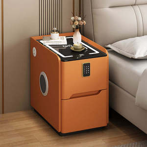 Comodino Smart Ultra-Sottile Moderno con Ricarica Wireless e Altoparlante, Ecologico e <span class=keywords><strong>Salvaspazio</strong></span>, Arredamento per <span class=keywords><strong>Camera</strong></span> <span class=keywords><strong>da</strong></span> <span class=keywords><strong>Letto</strong></span> e Hotel - Product Image 3