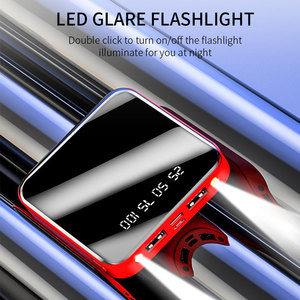 2026 Tendance Dropshipping Universel 2.1A Charge Rapide Ultra Mince <span class=keywords><strong>Mini</strong></span> Batterie Externe 20000mAh Power Bank Chargeur Portable LED - Product Image 4