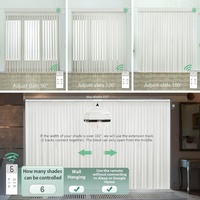 Persianas Verticales Modernas Integradas con Motor Eléctrico Inteligente, Control Remoto, 100% Poliéster, Tamaño Personalizable, Lisas