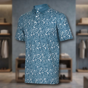 เสื้อกอล์ฟผู้ชายแบบสปอร์ตถักทอ ลายพิมพ์ดิจิทัล ดีไซน์สวยงาม ผลิตจากเส้นใยไม้ไผ่ 100% เป็นมิตรต่อสิ่งแวดล้อม พร้อมเทคนิคการพิมพ์แบบซับลิเมชั่น - Product Image 2