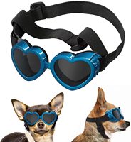 Lunettes de soleil pour chiots en forme de coeur directes d'usine Lunettes UV imperméables pour chiens