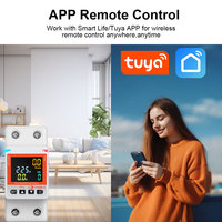 Disjoncteur intelligent Tuya avec mesure, mini 2P 63A, Wi-Fi, protection contre les fuites à la terre, compteur d'énergie, minuterie, pour maison connectée