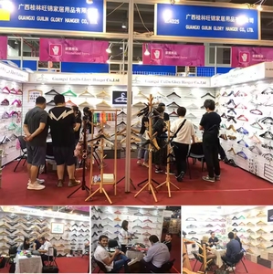 Thiết kế mới tiết kiệm không gian gấp móc áo tổ chức giá xếp tầng móc áo - Product Image 5