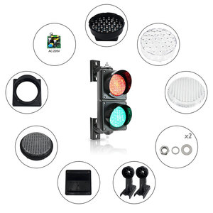 Luz de Señalización de Tráfico LED de Advertencia de Seguridad para Peatones con Control Automático Impermeable de 200 mm de Diámetro para Exteriores - Product Image 4