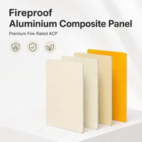 Panneau composite en aluminium ACP ACM résistant au feu, argent brossé personnalisé, pour mur extérieur de villa
