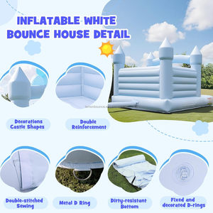 Château gonflable de qualité commerciale pour intérieur et extérieur avec toboggan, château gonflable pour fêtes et locations de mariages - Product Image 5