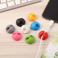 Support de câble universel léger en silicone, clip pour voiture, bureau, mur, organisateur de câbles USB rond, pince de maintien