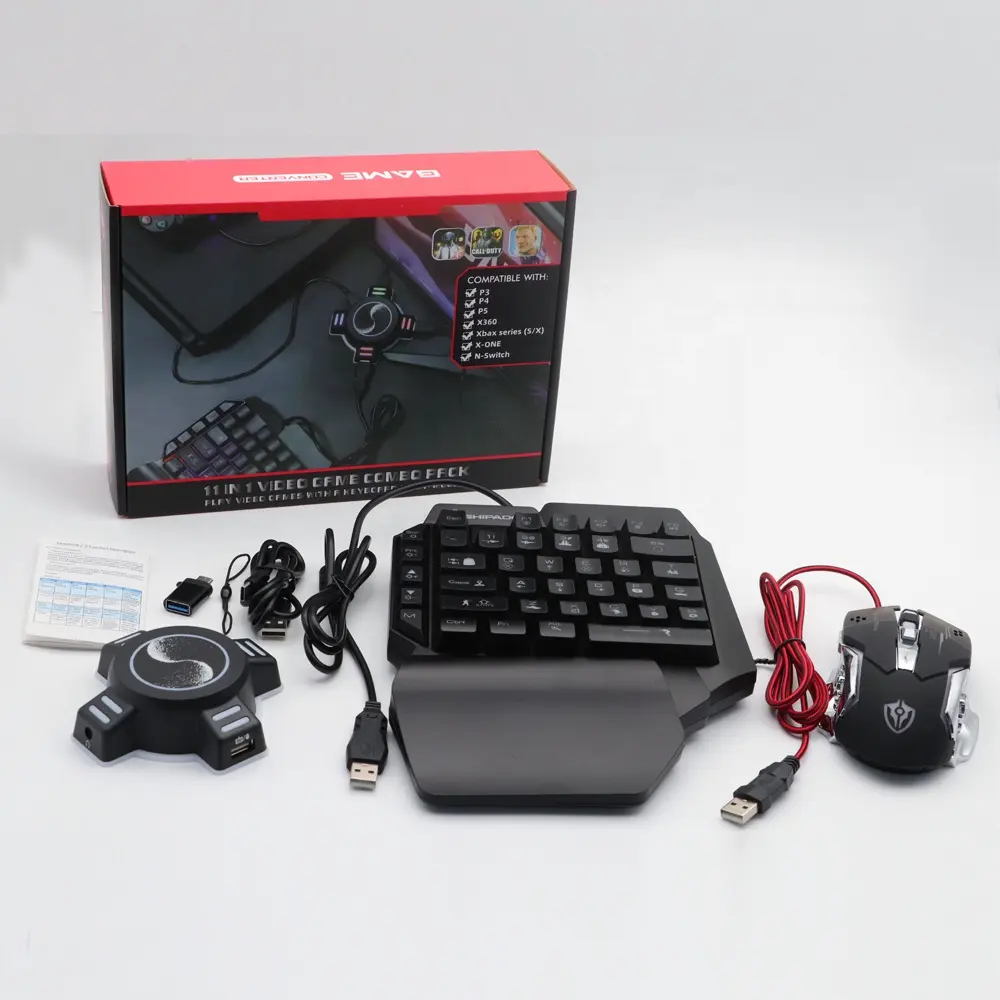 Apoio de transferência de game hub, suporte para switch xbox ps5 ps4 ps3 joystick transferência para teclado + mouse