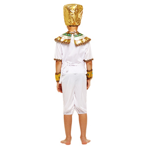 Halloween <span class=keywords><strong>Cosplay</strong></span> Party Enfants Petit Samouraï Égyptien Spectacle Blanc Costume Petit Pharaon Prince Costume - Product Image 5
