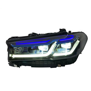 Đèn pha ô tô SJC dành cho BMW 5 Series G30 G38 M5 F90 2018-2023, đèn <span class=keywords><strong>LED</strong></span> hai màu, đèn chiếu sáng ban ngày màu vàng và trắng - Product Image 6