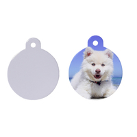Commerci all'ingrosso Blanks 2D Sublimation Metal dog id name tag Double sides stampa Small bone shape pet tag