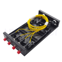 4-Port-Leergehäuse für ODF, Outdoor 4FO Glasfaser SC/FC Patchpanel, Mini-ODF mit 4 Anschlüssen, Wandmontage-Glasfasergehäuse für FTTH