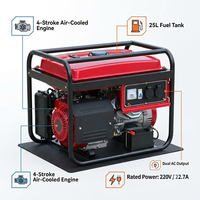Mini-Open-Frame-Benzingenerator, tragbar, mit Seilzugstart, für Camping und Outdoor-Stromversorgung