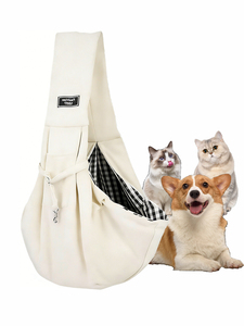 Katlanabilir, Ters Çevrilebilir, Eller Serbest, Çevre Dostu Polyester Fermuarlı Evcil Hayvan Taşıma Sırt Çantası - Yastıklı Omuz Askısı, 8 kg'a Kadar Küçük Köpekler İçin - Product Image 1