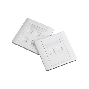 <span class=keywords><strong>2</strong></span> cổng Cat5 <span class=keywords><strong>Cat6</strong></span> 86*86 Mét Loại mạng <span class=keywords><strong>Keystone</strong></span> jack cắm mô-đun mạng <span class=keywords><strong>RJ45</strong></span> mặt tấm - Product Image 1