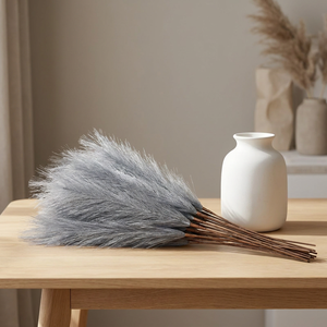 Arreglo de Hierba de <span class=keywords><strong>Pampas</strong></span> Artificial Tender Epoch de 55 cm, Tallos de Hierba Esponjosos de Alta Simulación, Estilo Boho <span class=keywords><strong>Chic</strong></span> para el Hogar y Bodas - Product Image 5