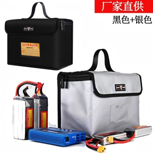 Lớn Silicone Lớp Phủ 3 Lớp Sợi Thủy Tinh Vải Chống Thấm Nước Chống Cháy Lưu Trữ Pin Chống Cháy Nổ Túi Mua Sắm Túi - Product Image 4