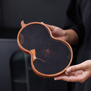 Walnut Wood <b>Tea</b> <b>Tray</b> Irregular Shape Heat Resistant Dry Brewing Stand For Kung Fu <b>Tea</b> Set Storage - Product Image 2