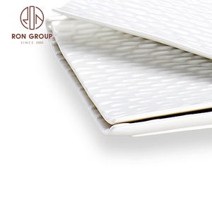 Vajilla Rectangular de porcelana para restaurante y Hotel, vajilla de cerámica blanca PARA CENA, precio barato, venta al por mayor - Product Image 3