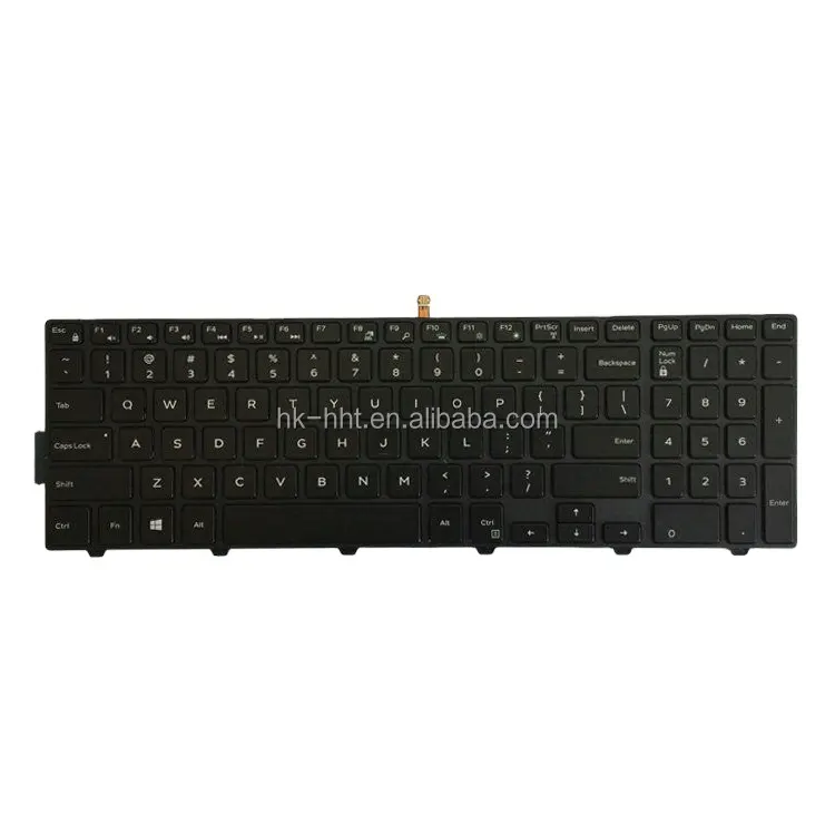 لوحة مفاتيح جديدة للابتوب HK-HHT لـ Dell Inspiron 15 15-3000 3541 3542 3543 لوحة مفاتيح مزودة بإضاءة خلفية باللون الأسود