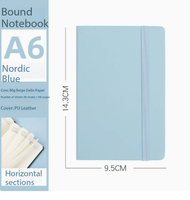 Carnet à couverture rigide HBC Premium en cuir PU avec bande élastique, fermeture extensible, pages lignées résistantes à l'encre, imprimé UV