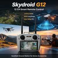 Télécommande intelligente Skydroid G12 12 canaux 2,4 GHz/5,8 GHz, station de sol portable, portée de 20 km, accessoires pour drone FPV 5,5 pouces 1080p