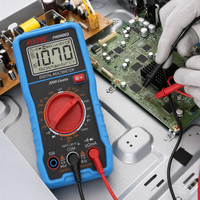 Kit Uji Listrik 3 Buah Meteran Klem AC 600A Multimeter Digital 600V 10A Detektor Tegangan Kabel Uji 6 Buah AAA Tas Penyimpanan EVA