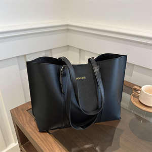 Bolso de hombro nuevo, moderno, sencillo, de gran capacidad, bolso retro de cuero PU, bolso de hombro para mujer - Product Image 1