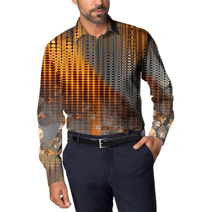 <span class=keywords><strong>Chemise</strong></span> habillée pour <span class=keywords><strong>homme</strong></span>, motif floral paisley, finition mate métallique, manches longues, boutonnée, style vintage années <span class=keywords><strong>70</strong></span>, costumes de fête - Product Image 6
