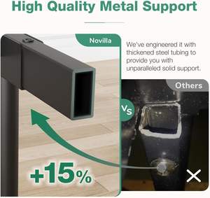 <span class=keywords><strong>Novilla</strong></span> 14 pouces plate-forme en métal cadre de lit Queen Support de latte en acier robuste Durable assemblage facile chambre appartement Villa - Product Image 3