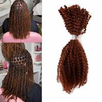 # 33 Extensions de cheveux humains 100% indiens Afro Kinky en vrac pour tresses bouclées, micro-tresses et dreadlocks, vente en gros pour salons