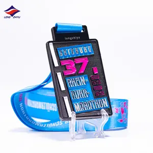 Longzhiyu metal maratona esporte medalhas fornecedor barato personalizado prêmio 5k cor corrida medalha atacado gravura correndo medalhas