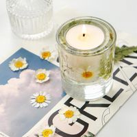 5 Farben Raffinierte Romantische Warme Blumendesign-Kerzen Handgemachte Soja-Gel-Wachs Duftkerzen für Halloween und Weihnachten