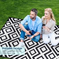 Bester Online-Service für langlebige reversible PP Stroh Patio Picknick RV Outdoor Matten Wasch bare Teppiche für Camping