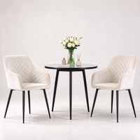 Fauteuil moderne rembourré en velours matelassé diamant pour salon, appartement, café