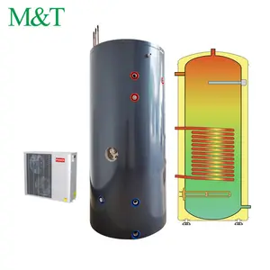 500l Stainless steel duplex/316L/304 air and solar heat pump water heater coil in hot water tank