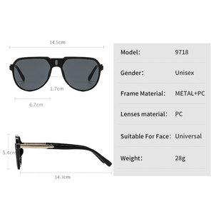 Logo Custom 2026 Vintage Metal Legs <b>Square</b> Sun Glasses UV400 One Piece Lens Pilot <b>Sunglasses</b> for <b>Men</b> Women - Product Image 6