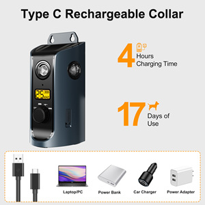 Wiederauf lad bares Solar panel Laden 3 Ultraschall-Frequenz umwandlung smodi Nicht bellen des Steuergerät für Hunde training Kunststoff - Product Image 6