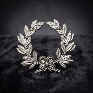 Couronne de lauriers classique en métal, faite à la main, ronde, décorative, non éclairée - Product Image 3