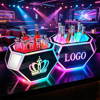 Nouveau Seau à Glace LED en Acrylique Rechargeable 2026 pour Bar, Boîte de Nuit, Logo Personnalisé, Couleurs Variées, pour Fêtes de Luxe, 5L